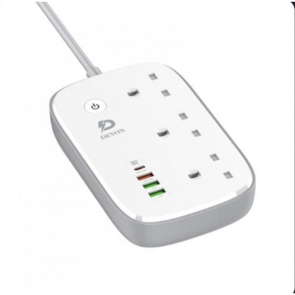 توصيله ديفون الذكيه تدعم الواي فاي بطول2متر ابيض 