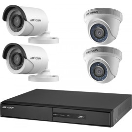 4 كاميرات مراقبة هيك فيجن 8 ميجا + جهاز تسجيل  مع التركيب مجاناً