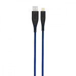 فليكس كيبل ايفون قماش USB معتمد 1.5 متر من قوي كحلي